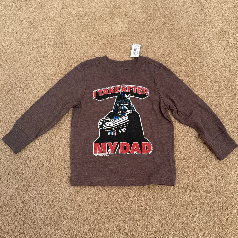 NWT. Star Wars Darth Vader shirt. Size 2T.